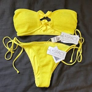 NWT! L*Space Yellow Two Piece Bikini